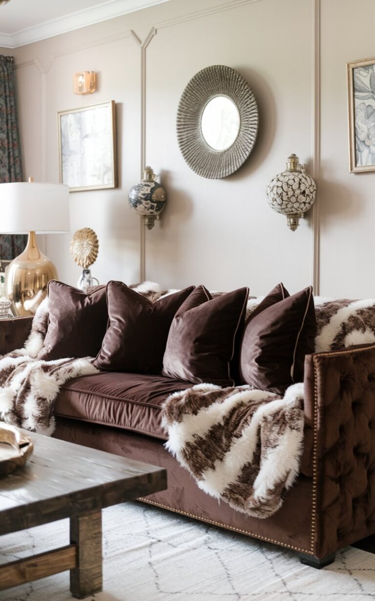 Love at First Sit! 70 Ways to Style a Chocolate Brown Couch in Your ...