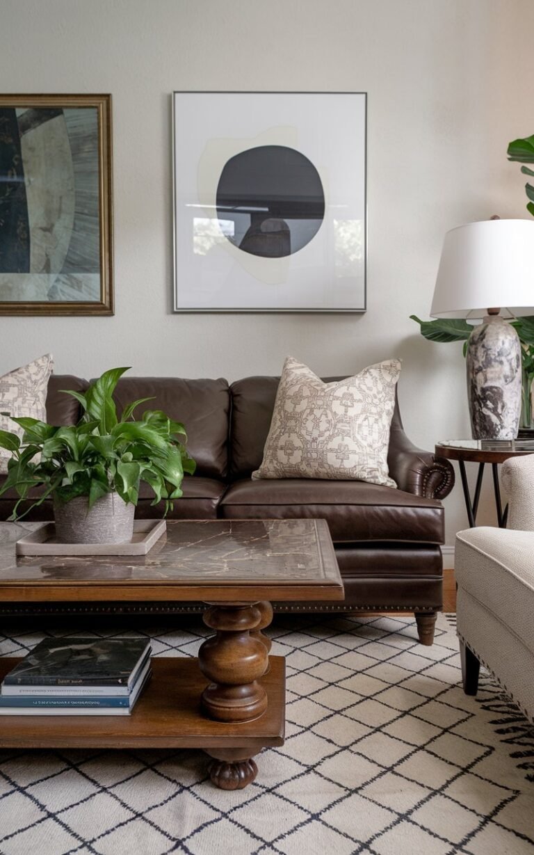 Love at First Sit! 70 Ways to Style a Chocolate Brown Couch in Your ...