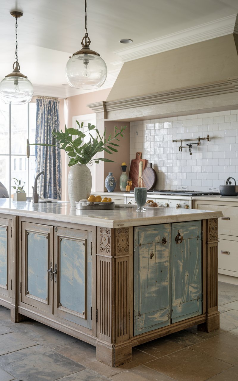 55 Antique Kitchen Island Ideas That’ll Transport You to a Rustic ...