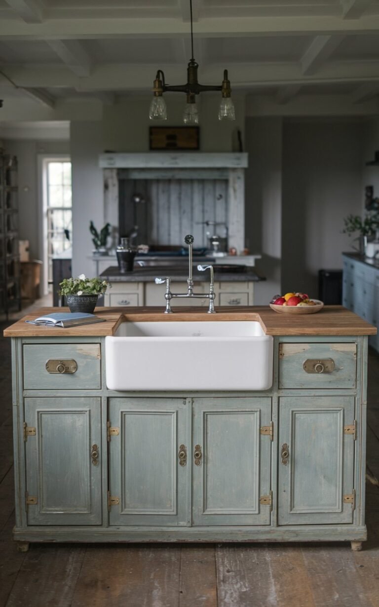 55 Antique Kitchen Island Ideas That’ll Transport You to a Rustic ...