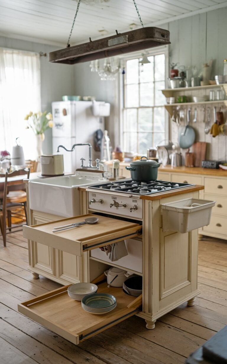 55 Antique Kitchen Island Ideas That’ll Transport You to a Rustic Dreamland – A SERENE HOME