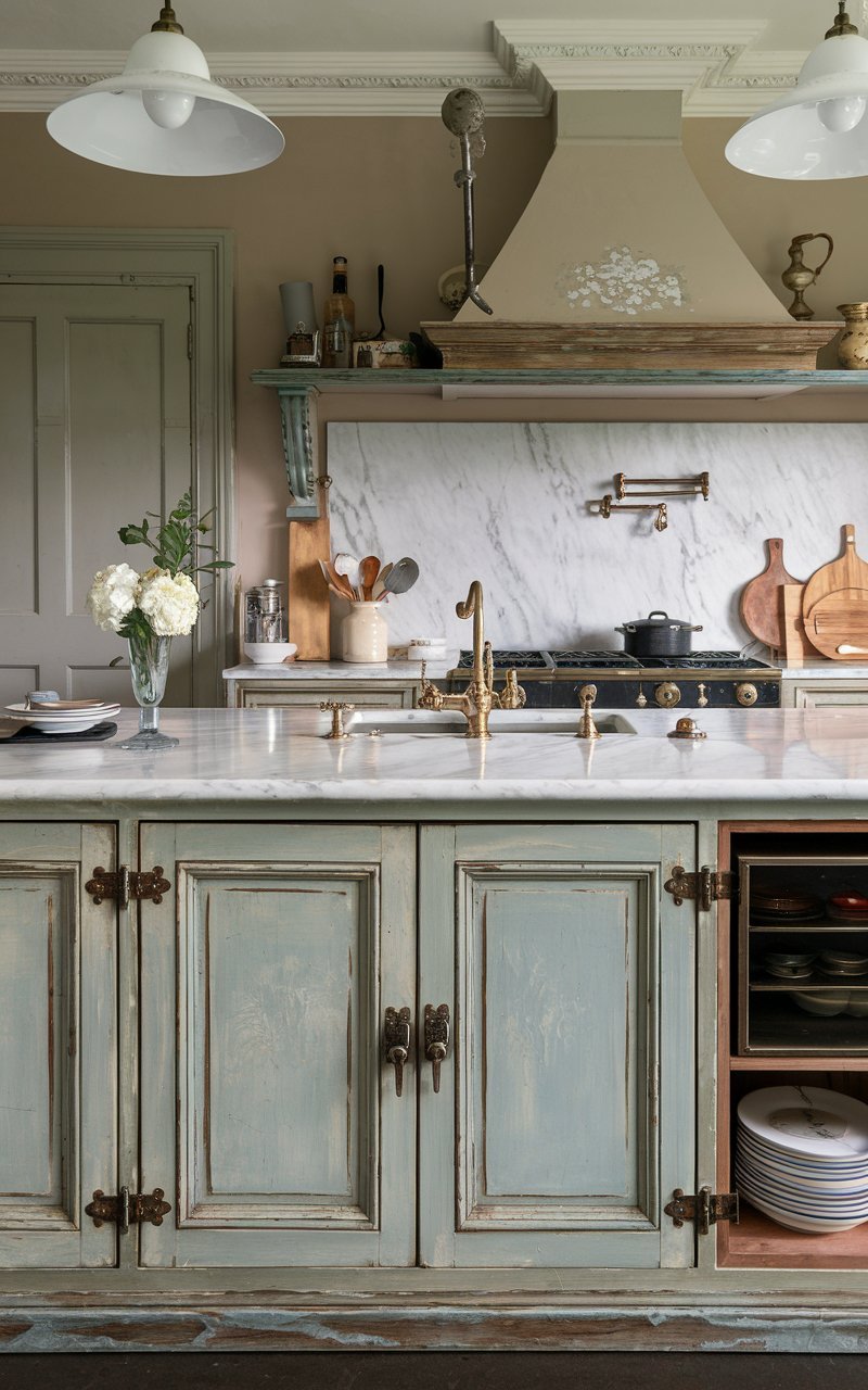 55 Antique Kitchen Island Ideas That’ll Transport You to a Rustic ...