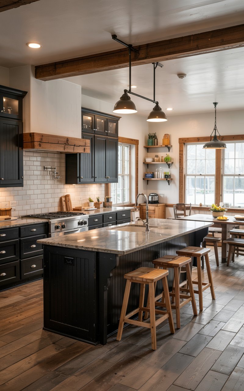 67 Stunning Ways to Style Black and Wood Kitchen Cabinets—The Perfect ...