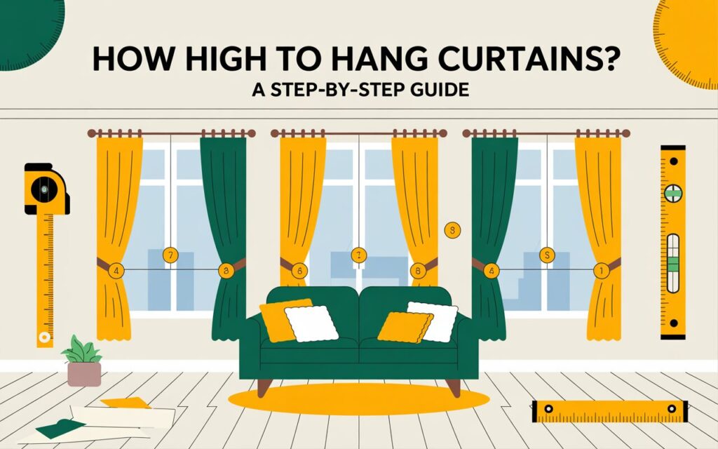 how high to hang curtains