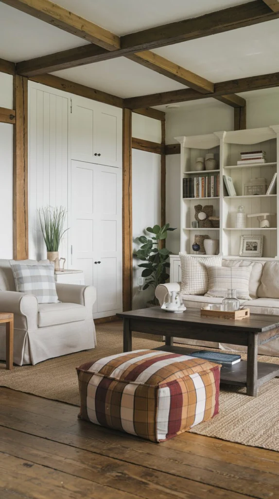 Add a Pouf or Ottoman for Flexibility