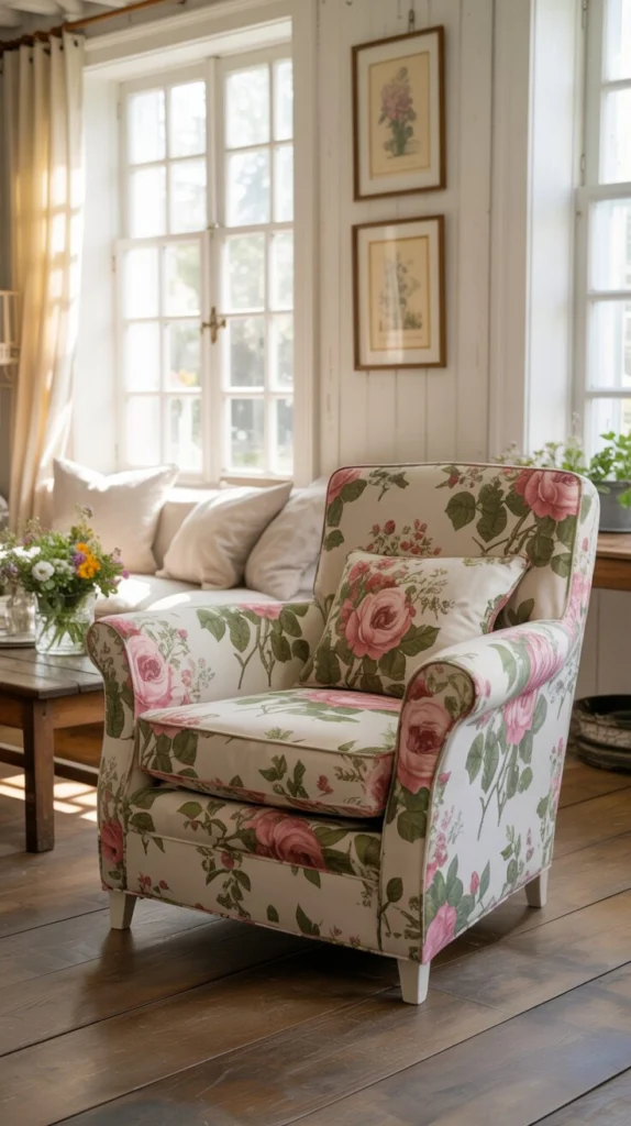 Add a Sweet Floral Armchair