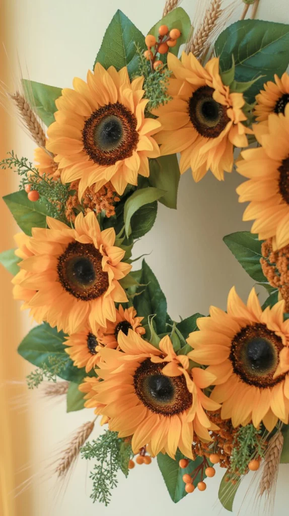 Assemble a Sunflower Wreath