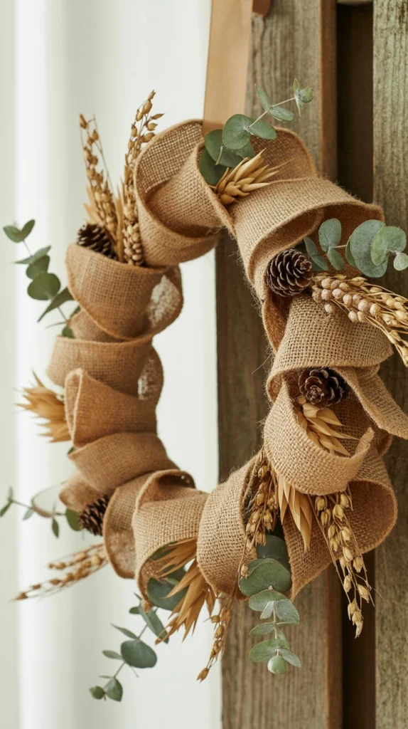 Build a Rustic Burlap Wreath
