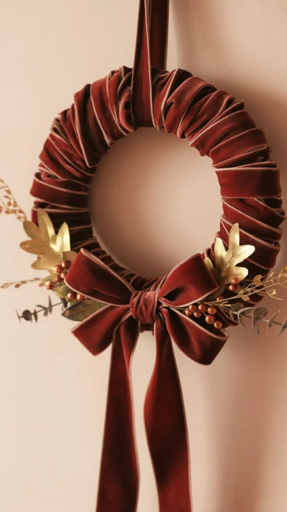 Craft a Velvet Ribbon Wreath