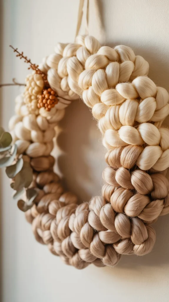 Create a Cozy Knitted Yarn Wreath