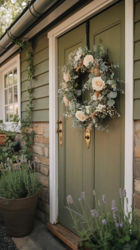Hang a Country Cottage Wreath