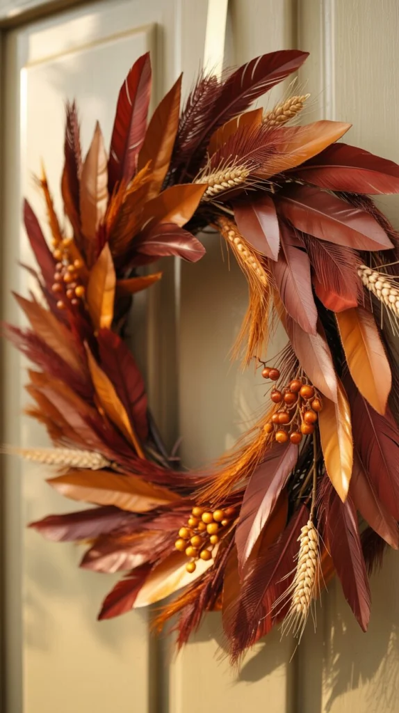 Mix Faux Feathers and Leather Accents