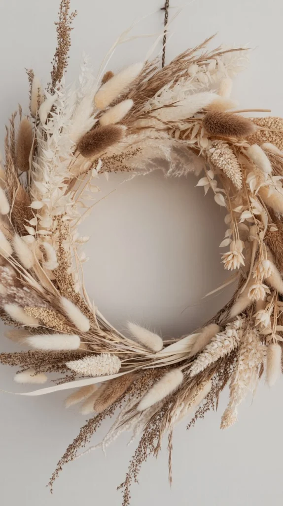 Mix a Neutral Dried Flower Wreath