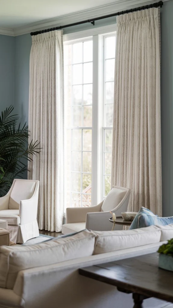 Use Curtains to Add Height