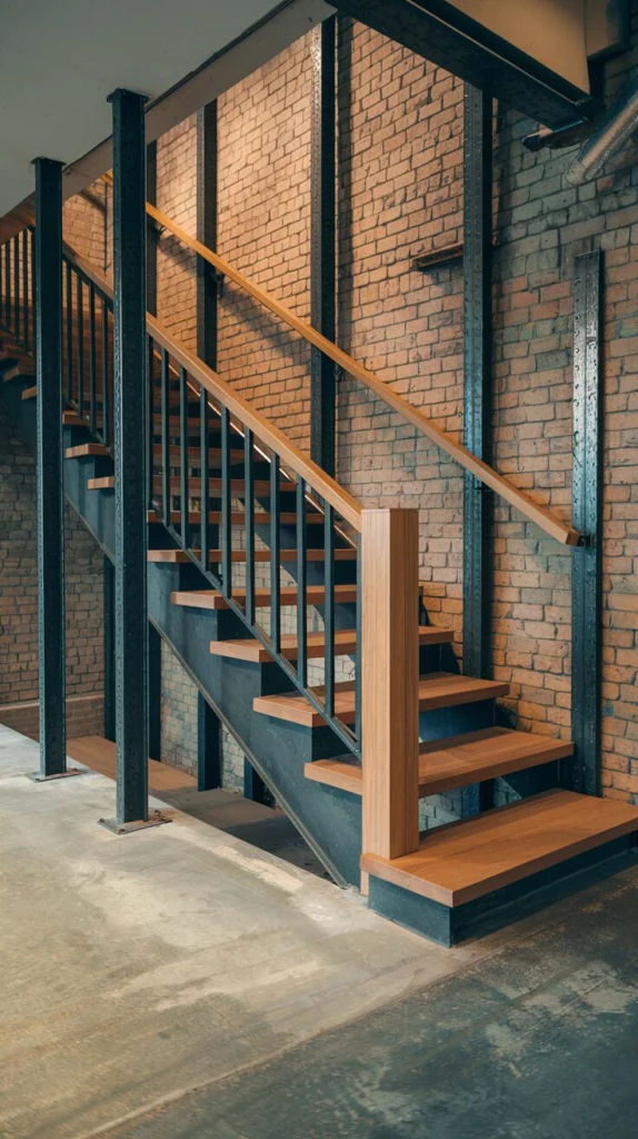 Use a Mix of Wood and Metal for an Industrial Look