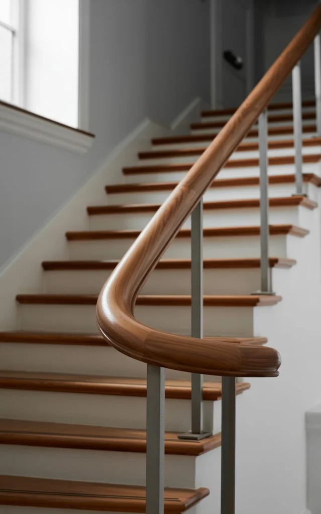 Add a continuous handrail for seamless flow