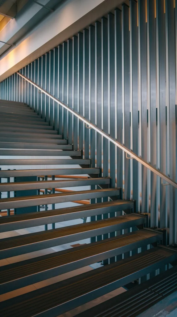 Add a minimalist railing with tightly spaced vertical pickets