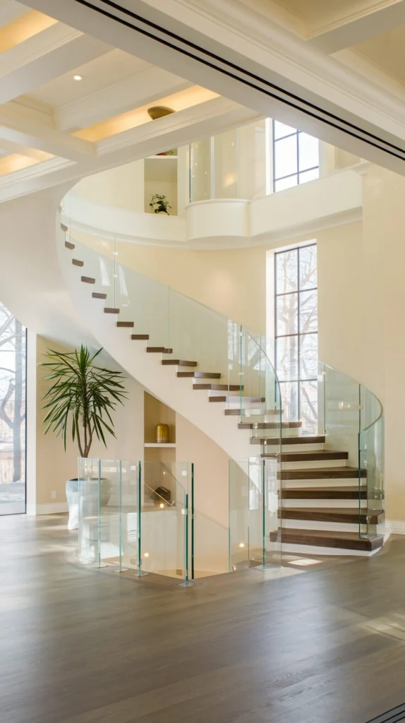 Add glass railings for a lighter look