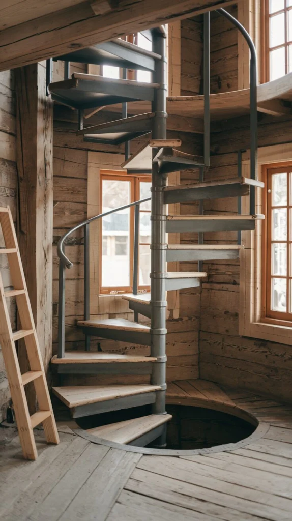 Anchor a rustic space with reclaimed wood steps