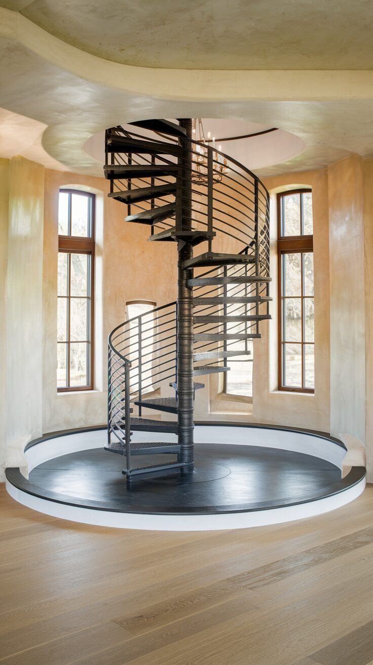 22 Spiral Staircase Ideas That Turn a Functional Feature Into a ...