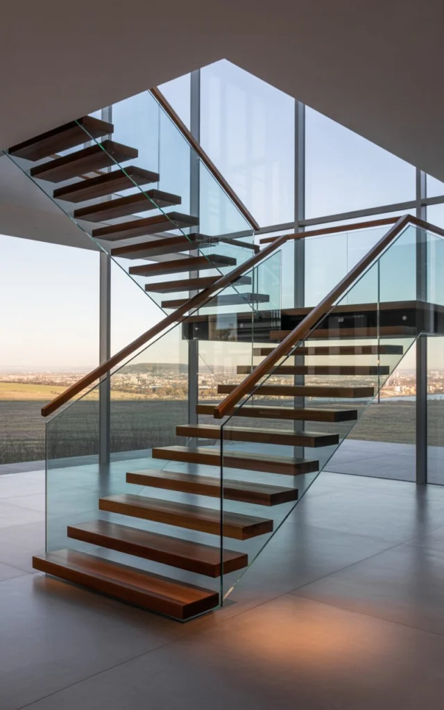Design a staircase that frames a stunning view
