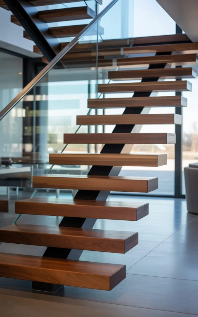 Design open risers for visual lightness