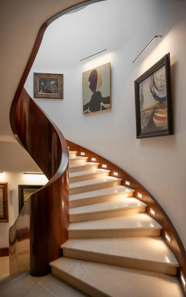 Design the staircase as a gallery experience
