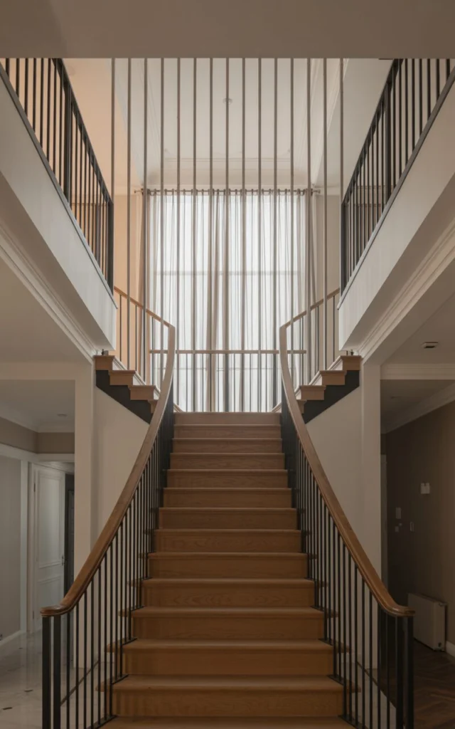 Extend the railing higher for drama