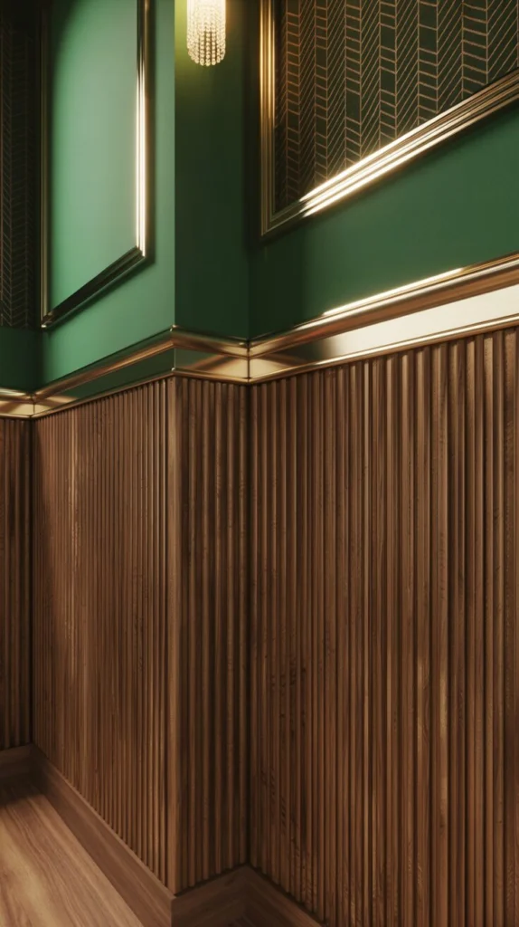 Incorporate Fluted Wainscoting