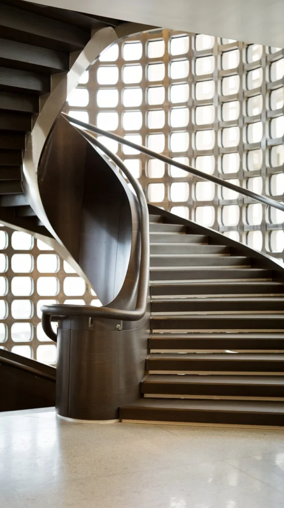 Incorporate a sculptural handrail for a standout feature