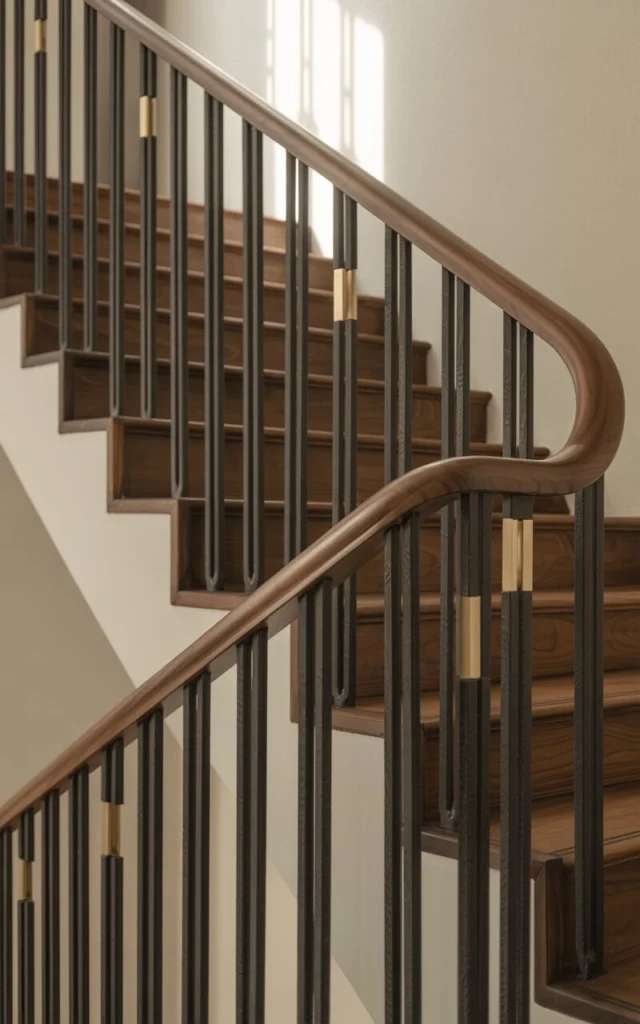 Incorporate metal accents for refined contrast