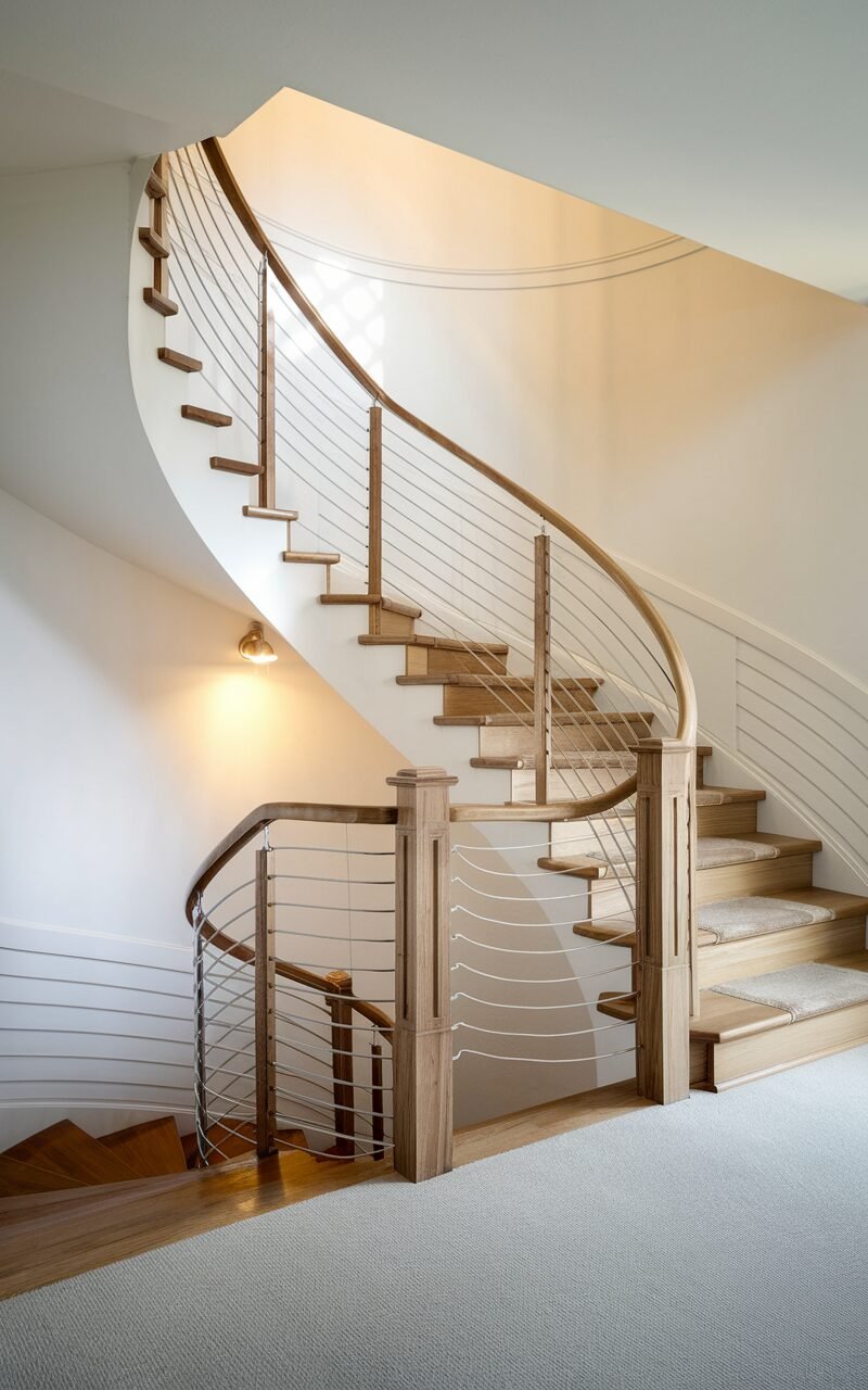 Subtle Railing 24 Modern Staircase Ideas That Instantly Elevate Your Home – A SERENE HOME