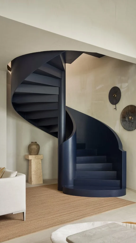 Paint a spiral staircase in a bold color