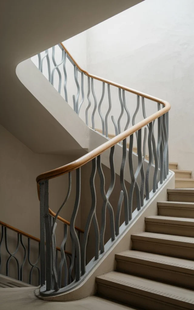Turn the railing into a sculptural focal point