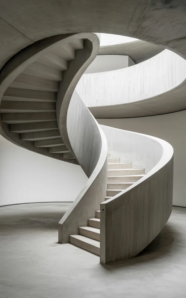 Turn the staircase into a sculptural architectural statement
