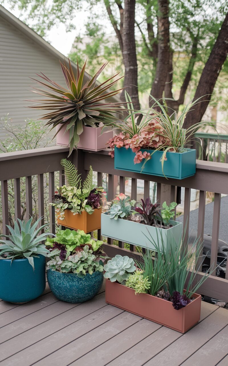 27 Deck Planters and Garden Ideas to Turn Your Outdoor Space Into a ...