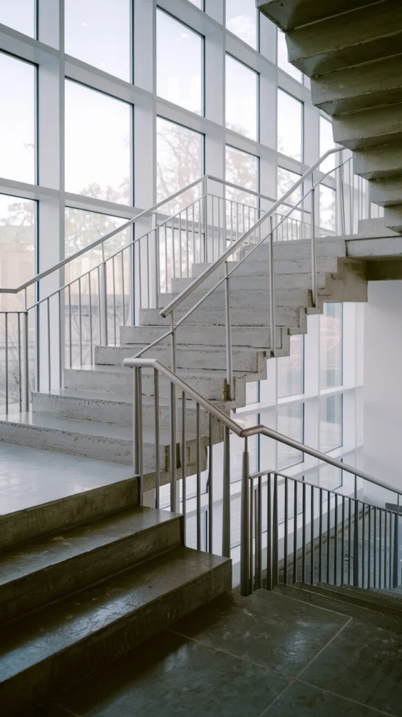 Use concrete treads for a raw, architectural feel
