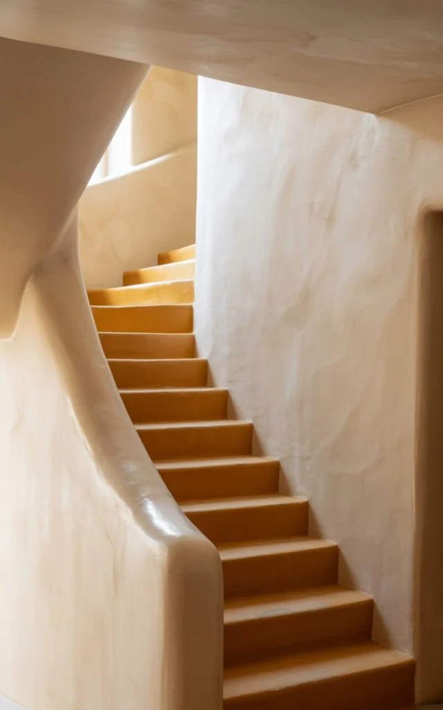 Use plaster or textured finishes for softness