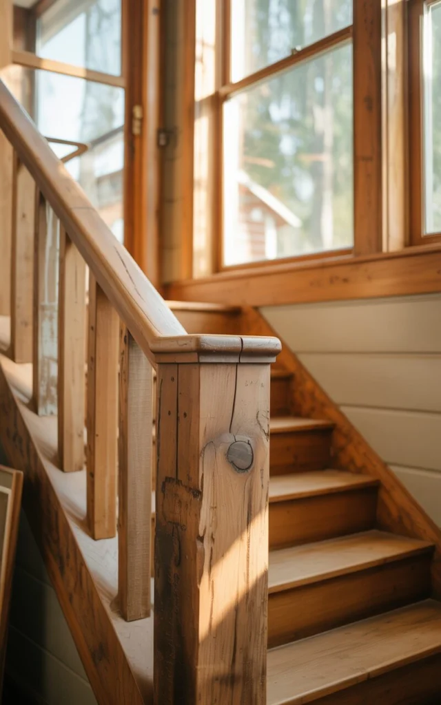 Use reclaimed wood for rustic warmth