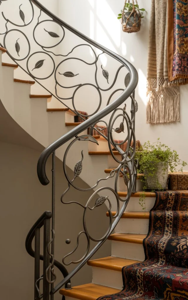 Add softness with organic iron shapes