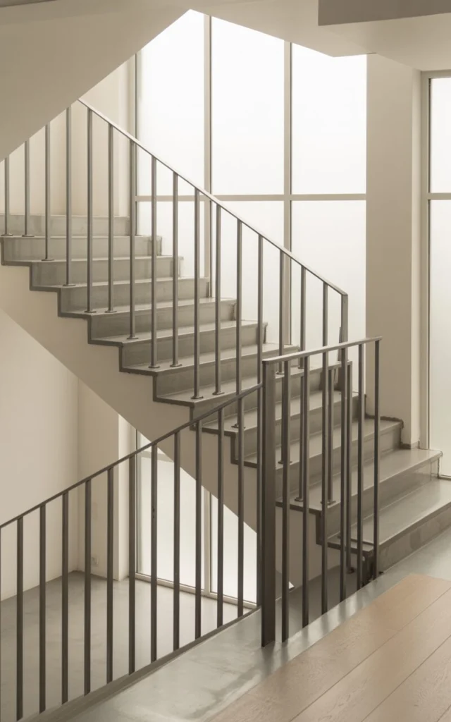 Blend iron railings into modern minimal spaces