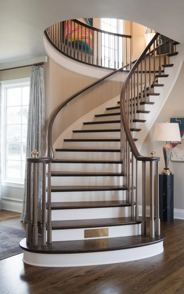 Contrast materials to make the curve pop