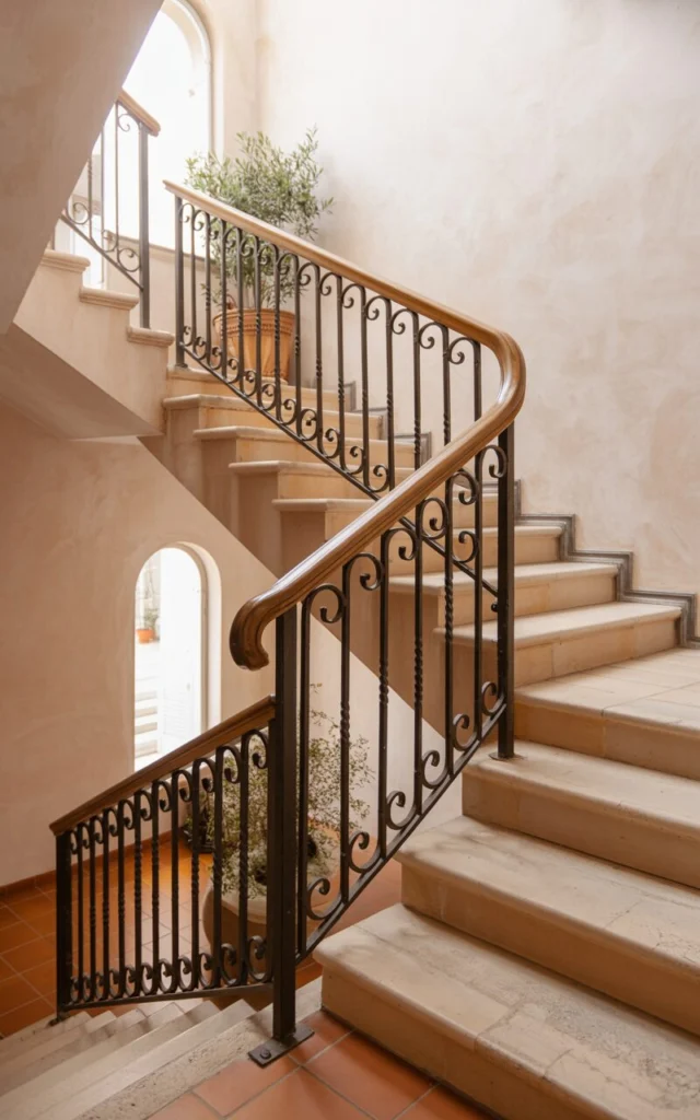 Introduce warmth with bronze or antique iron finishes