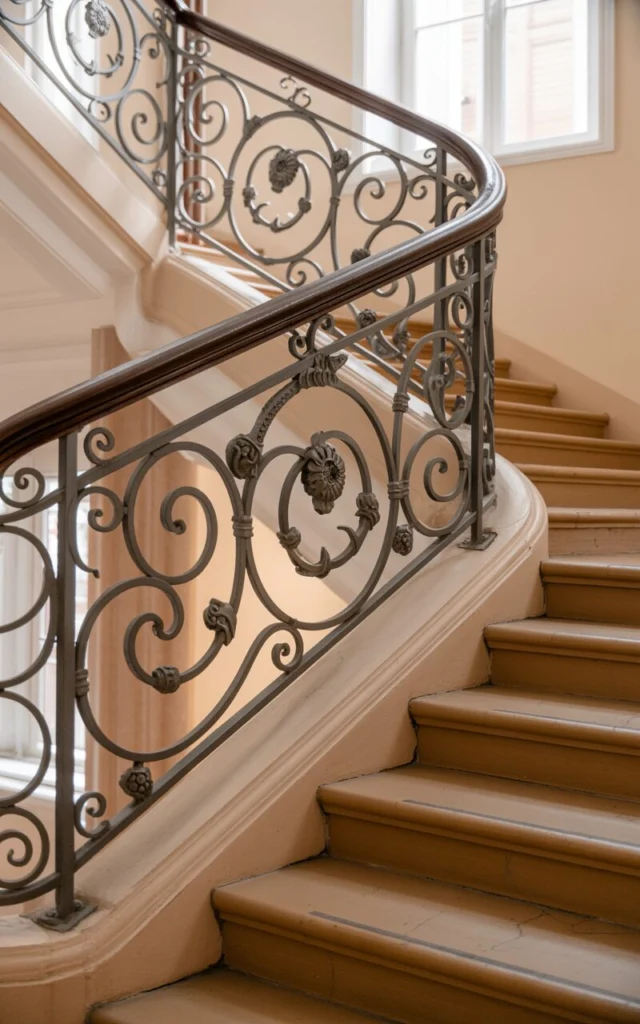 Lean into vintage charm with ornate iron detailing