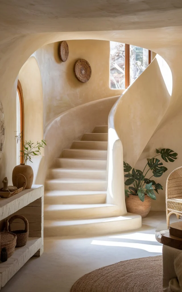 Soften the curve using plaster finishes