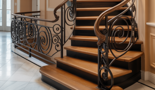 Install a Classic Wrought Iron Circular Staircase
