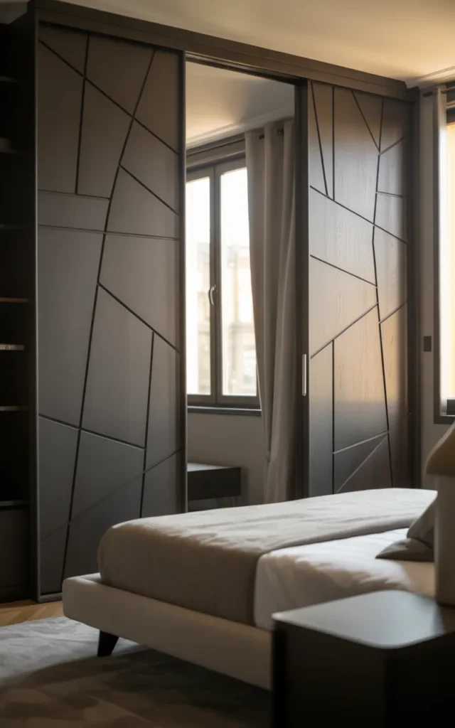 Add geometric panel designs for a modern statement