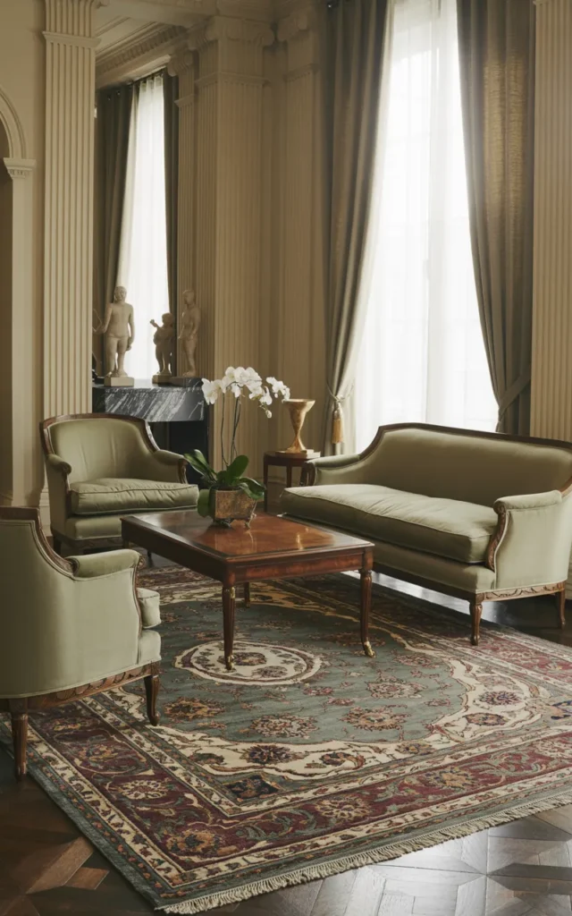 Anchor the Room with a Classic Area Rug