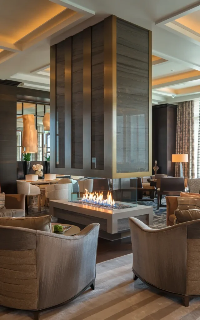 Build a fireplace partition wall