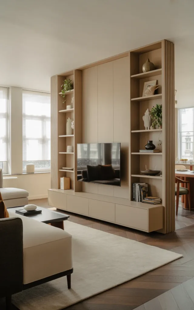 Create a TV unit partition wall
